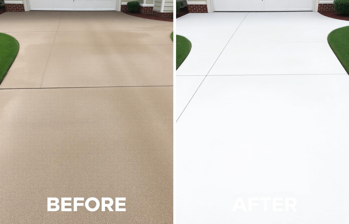 Concrete Cleaning — before and after